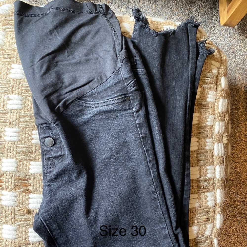 Pink blush maternity jeans